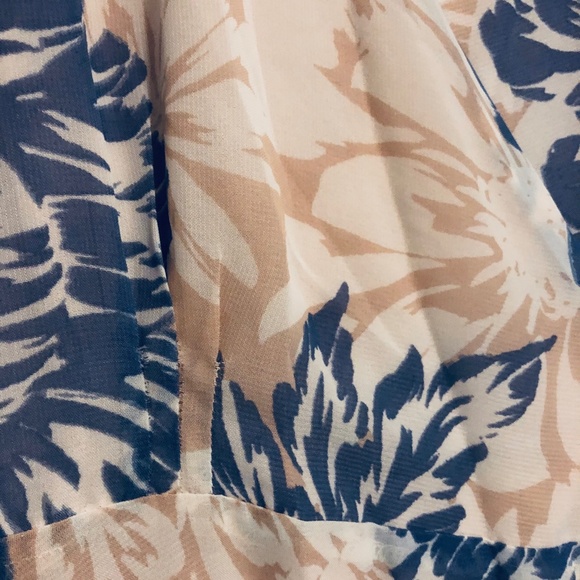 NWT Lulu's Desert Trip Peach Blue Wrap Dress - Picture 4 of 8